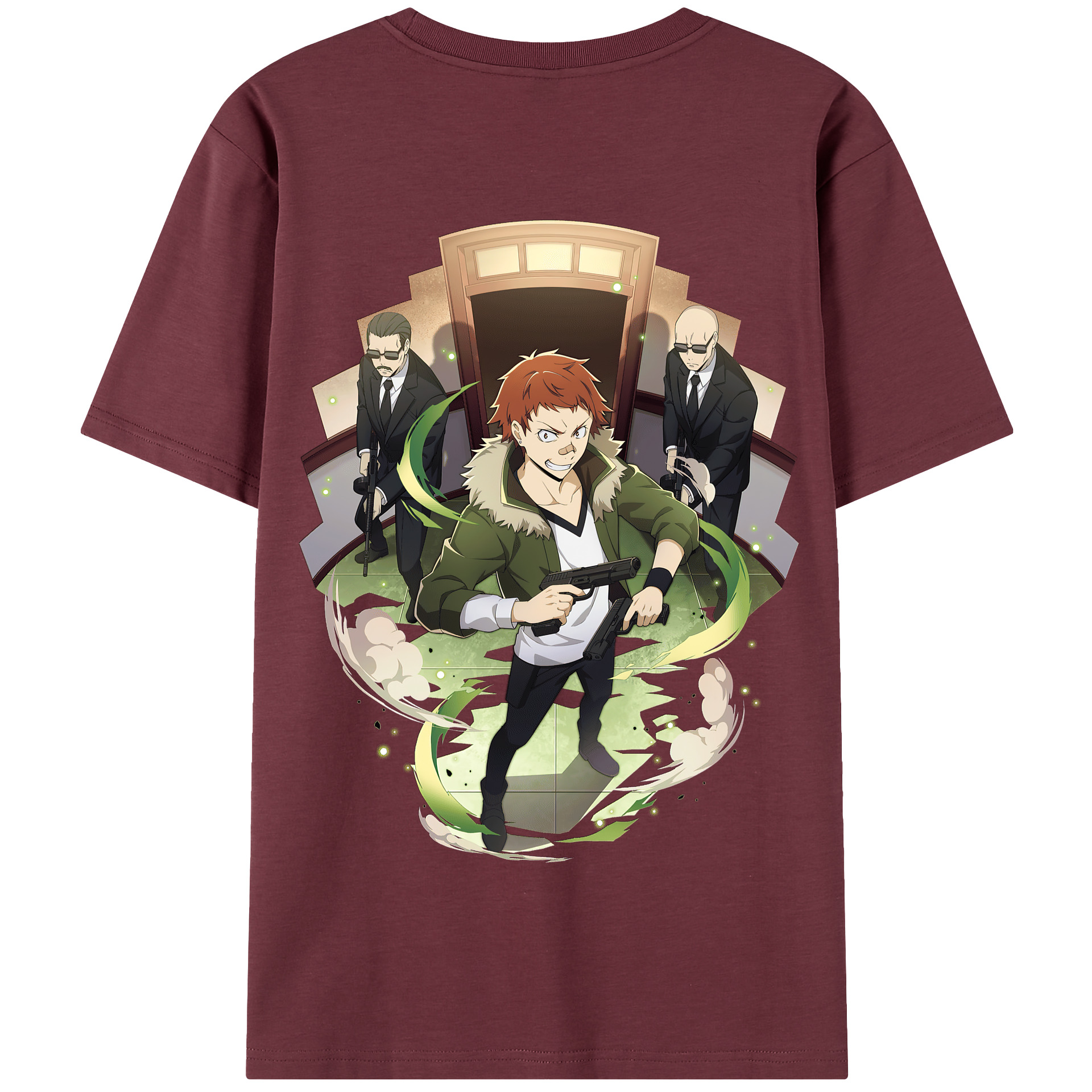 （画像用） 文豪ストレイドッグス Bungo Stray Dogs 綿100％半袖Tシャツ（背面プリント）